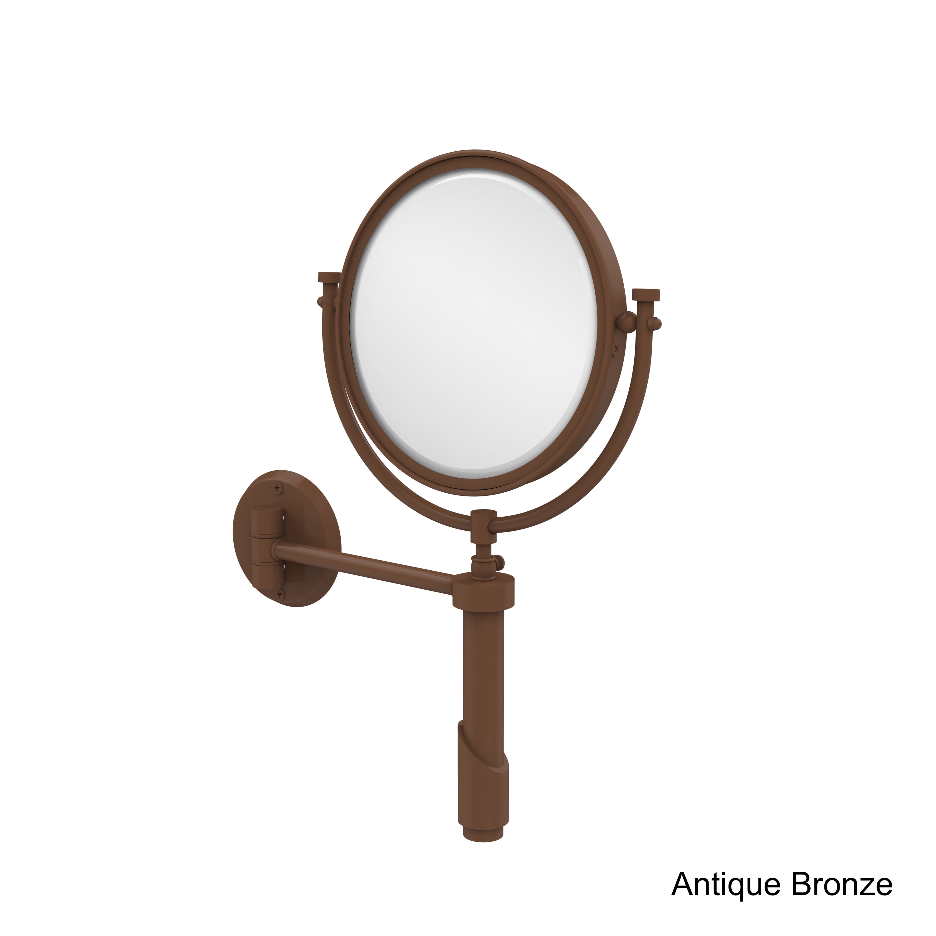 Allied Brass Tribecca 8-in x 15-in Distressed Bronze Double-Sided Magnifying Wall-Mounted Vanity Mirror Allied Brass Tribecca 8-in x 15-in Distressed Bronze Double-Sided Magnifying Wall-Mounted Vanity Mirror