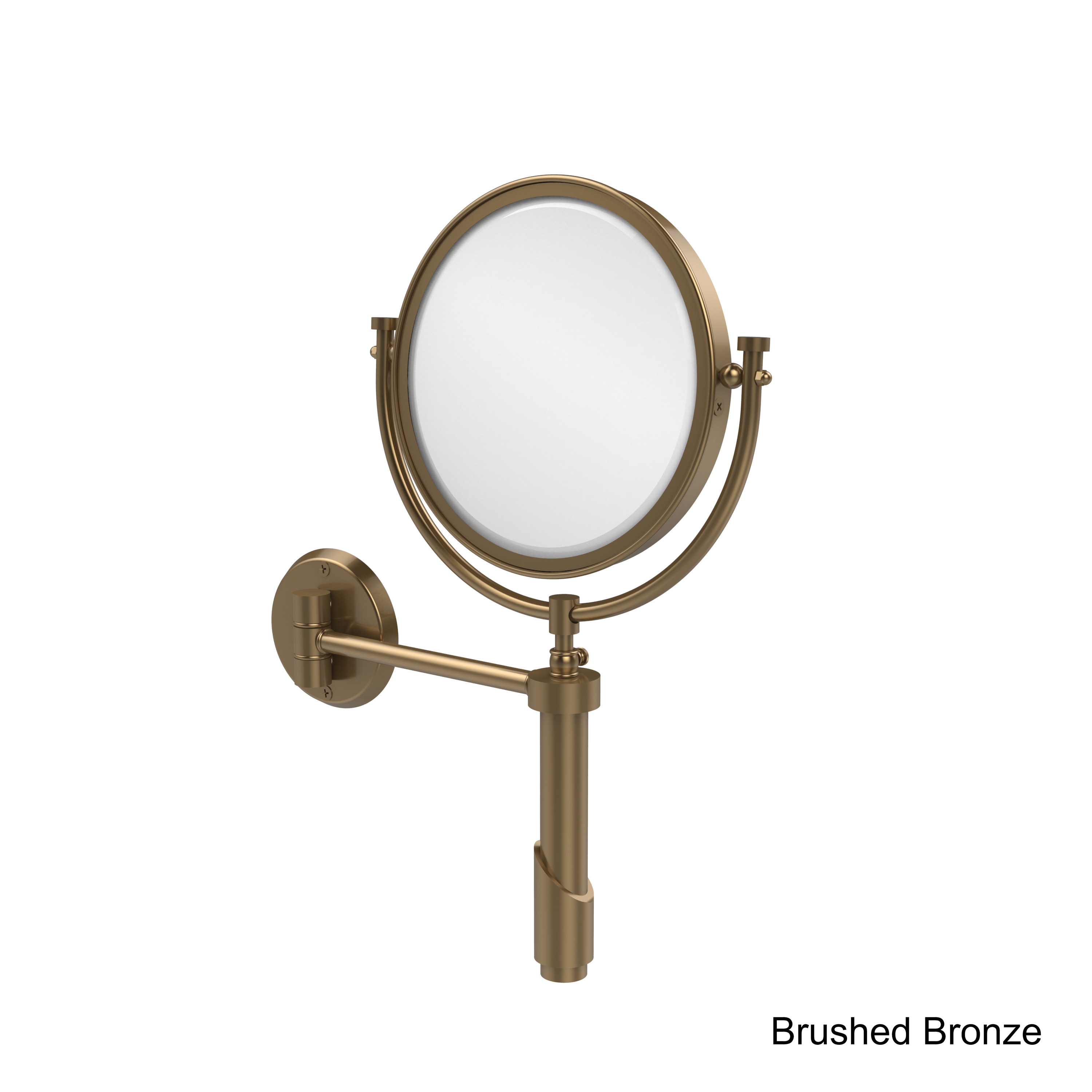 Allied Brass Tribecca 8-in x 15-in Distressed Bronze Double-Sided Magnifying Wall-Mounted Vanity Mirror Allied Brass Tribecca 8-in x 15-in Distressed Bronze Double-Sided Magnifying Wall-Mounted Vanity Mirror