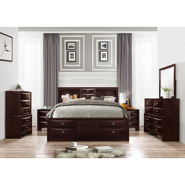 Shop Ankara Espresso Finish Wood Bedroom Set, Includes ...