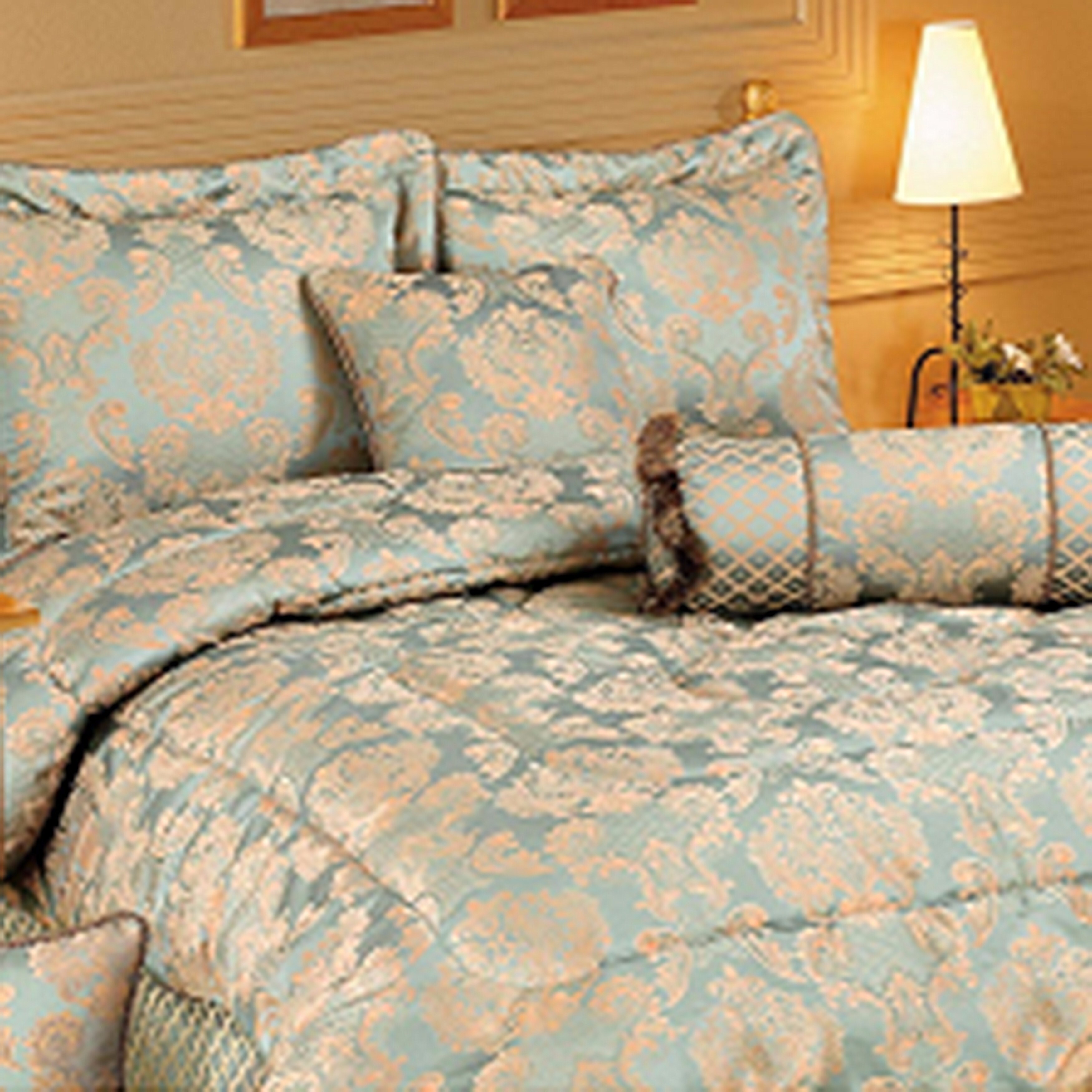 solid light blue comforter set