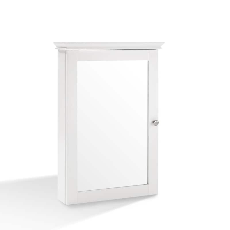 Crosley Lydia Mirrored Wall Cabinet in White