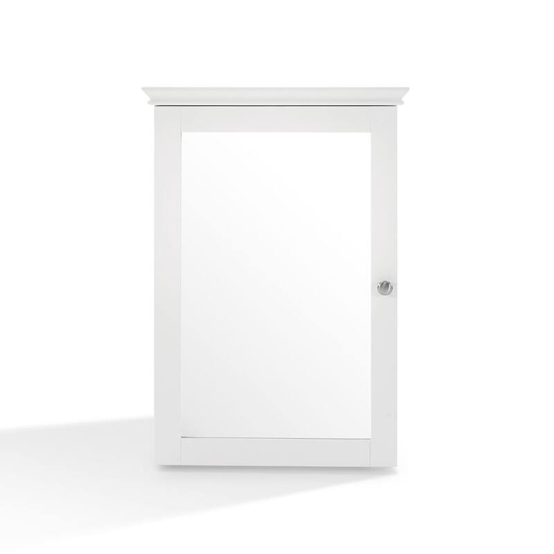 Crosley Lydia Mirrored Wall Cabinet in White