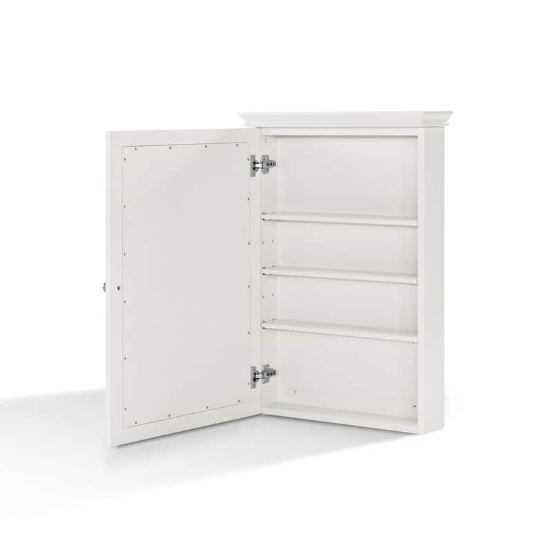 Crosley Lydia Mirrored Wall Cabinet in White