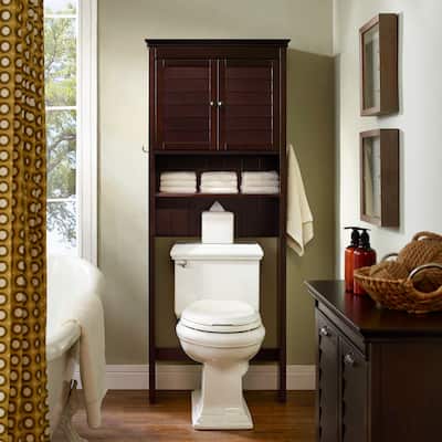 Lydia Wood Space Saver Cabinet in Espresso