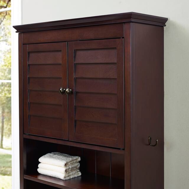 Lydia Wood Space Saver Cabinet in Espresso