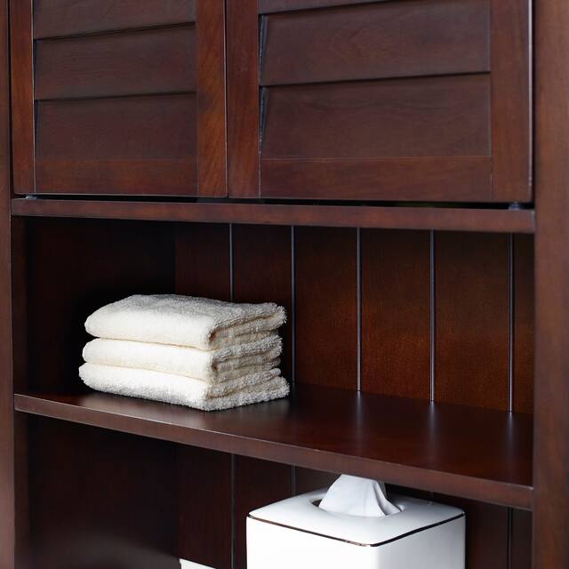 Lydia Wood Space Saver Cabinet in Espresso