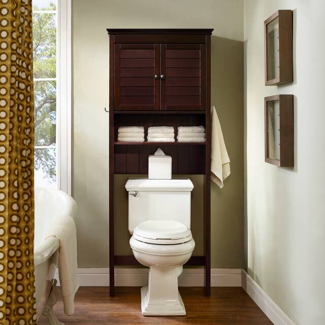 Lydia Wood Space Saver Cabinet in Espresso