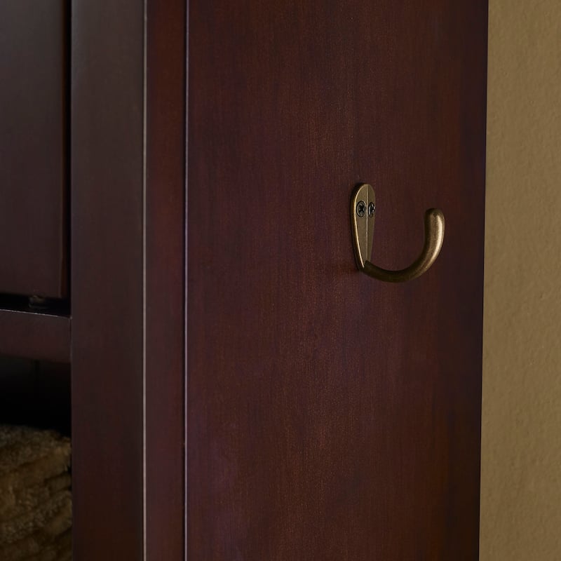 Crosley Lydia Wood Space Saver Cabinet in Espresso
