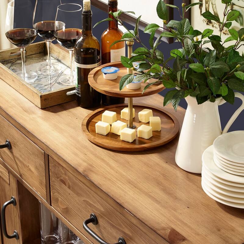 Crosley Roots Natural Finish Buffet - 52 "W x 18 "D x 36 "H