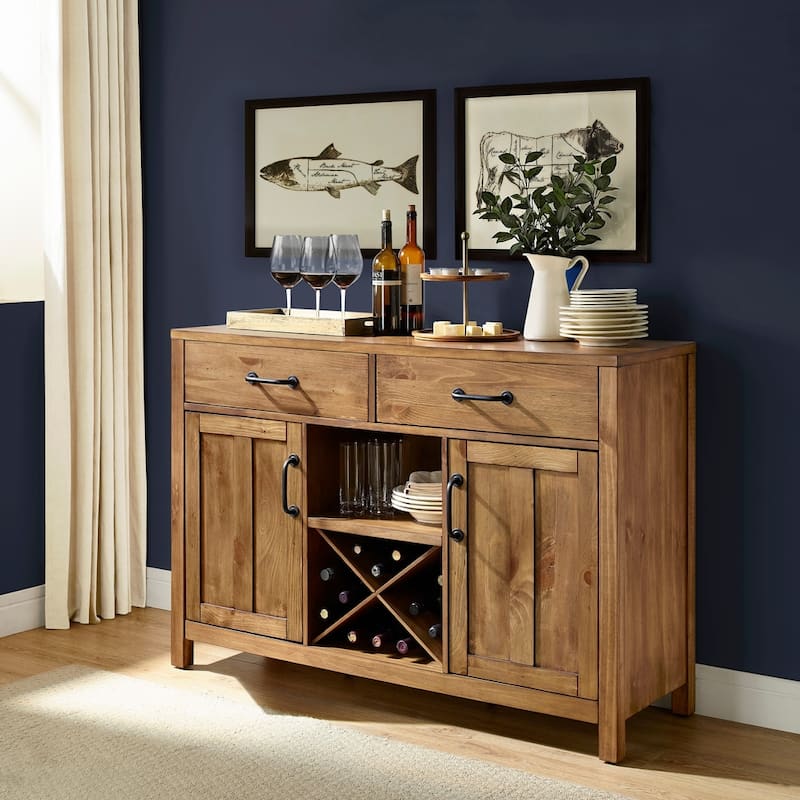 Crosley Roots Natural Finish Buffet - 52 "W x 18 "D x 36 "H