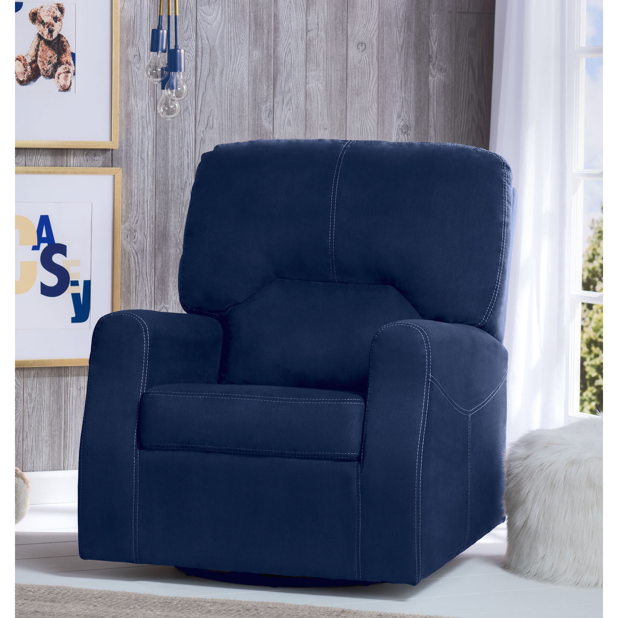 navy blue nursery chair