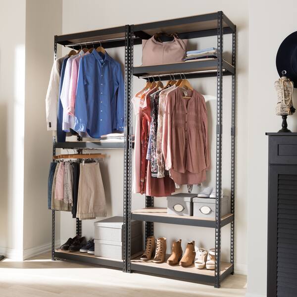 Shop Metal 7 Shelf Closet Storage Racking Organizer By Baxton