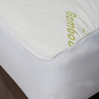 Rayon From Bamboo Jersey Waterproof Mattress Protector White Maison Blanche Bamboo Waterproof Mattress Protector Green Off White