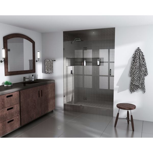 Glass Warehouse 78� x 47.5" Frameless Shower Door - Glass Hinge