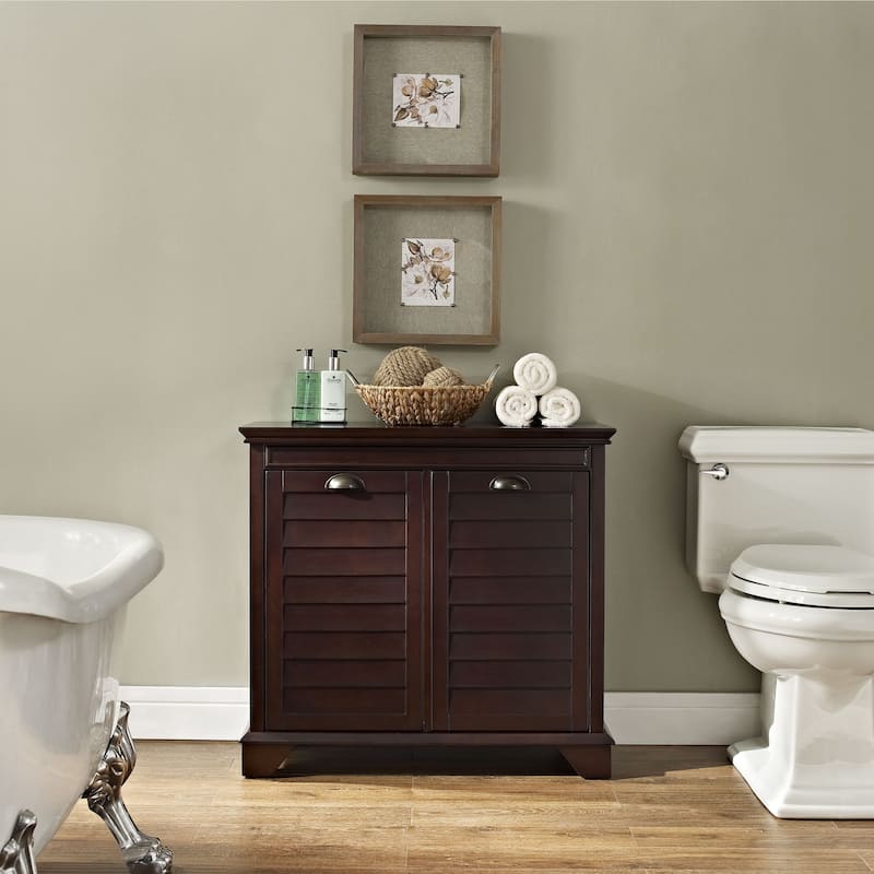 Crosley Lydia Espresso Linen Hamper