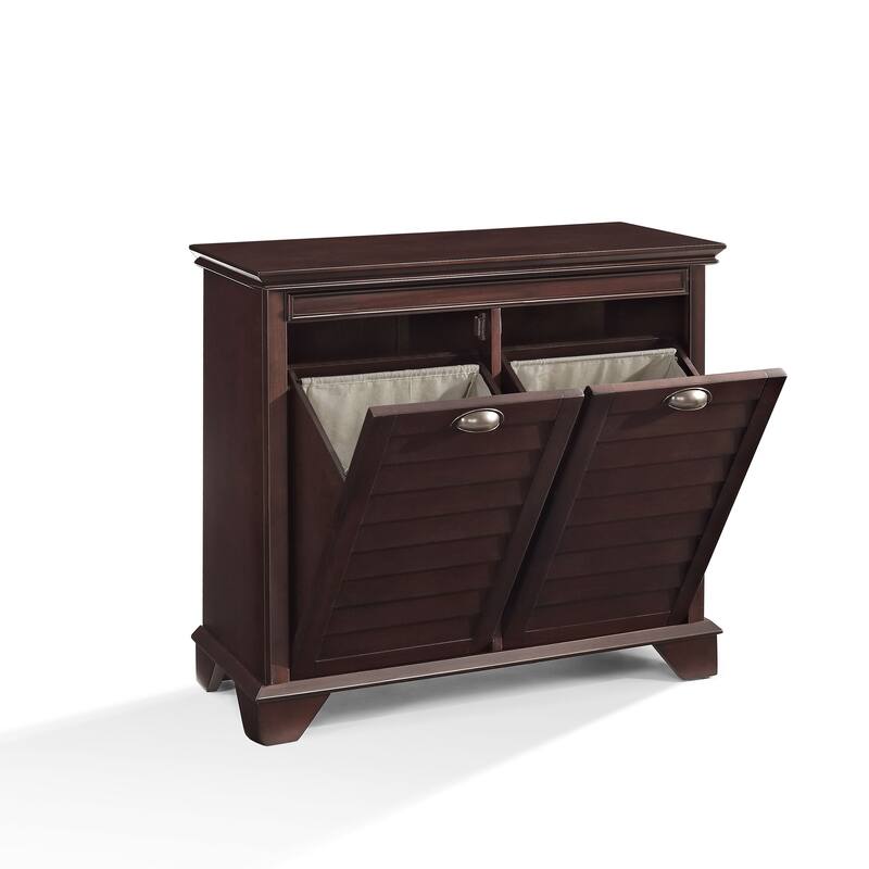 Crosley Lydia Espresso Linen Hamper