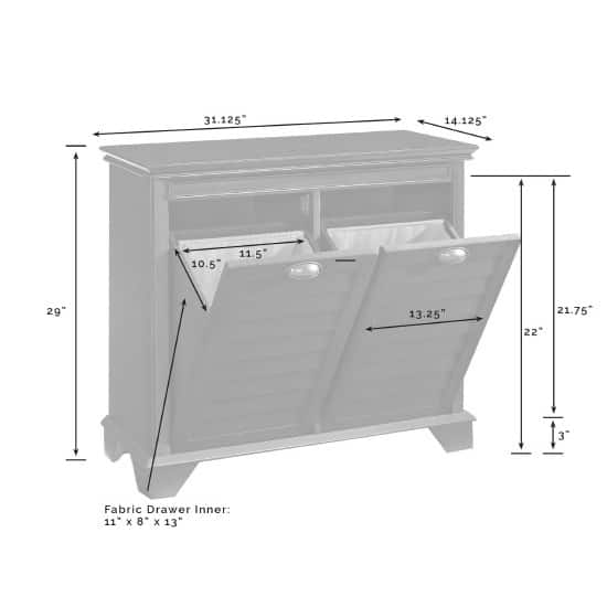 Crosley Lydia Espresso Linen Hamper