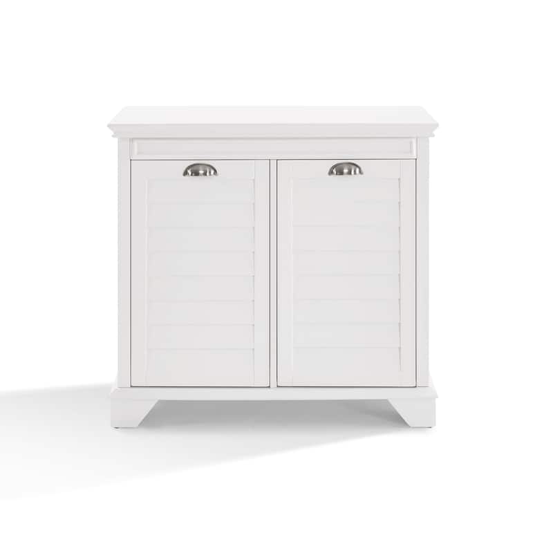 Crosley Lydia Linen Hamper in White