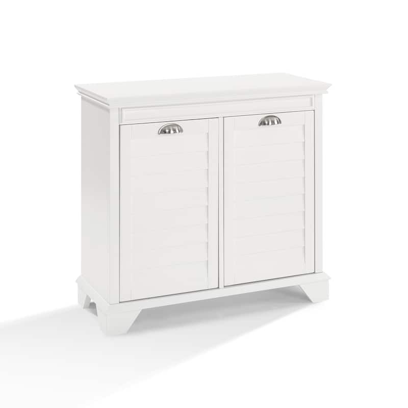 Crosley Lydia Linen Hamper in White