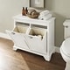 preview thumbnail 1 of 6, Crosley Lydia Linen Hamper in White