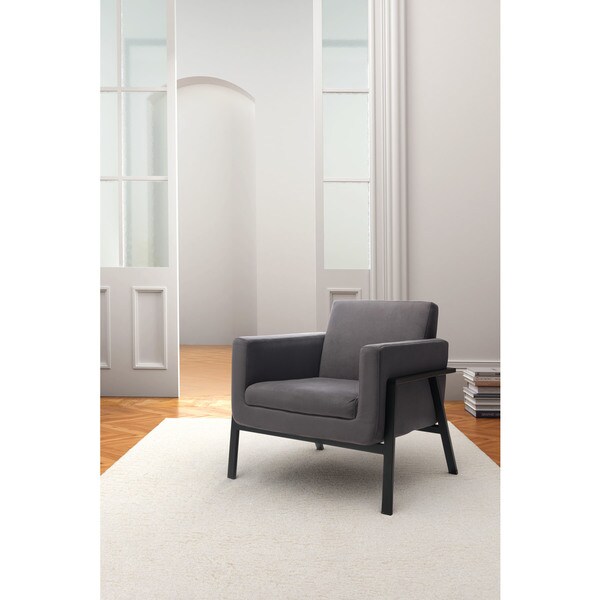 Shop Carson Carrington Bocklinge Grey Wool Lounge Chair Free Shipping