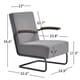 preview thumbnail 10 of 8, Sagan Grey Linen Black Metal Leg Accent Chair iNSPIRE Q Modern