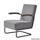 preview thumbnail 5 of 8, Sagan Grey Linen Black Metal Leg Accent Chair iNSPIRE Q Modern