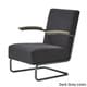 preview thumbnail 4 of 8, Sagan Grey Linen Black Metal Leg Accent Chair iNSPIRE Q Modern