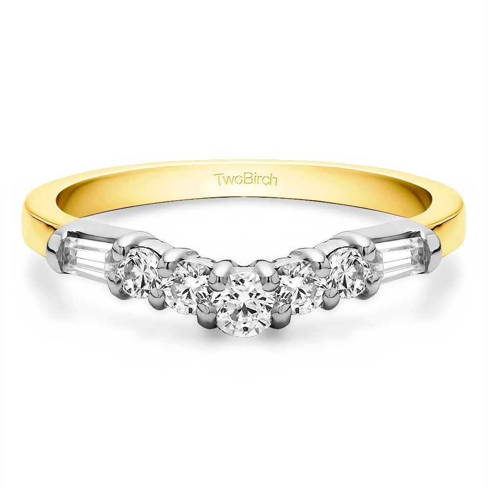 slightly curved wedding band