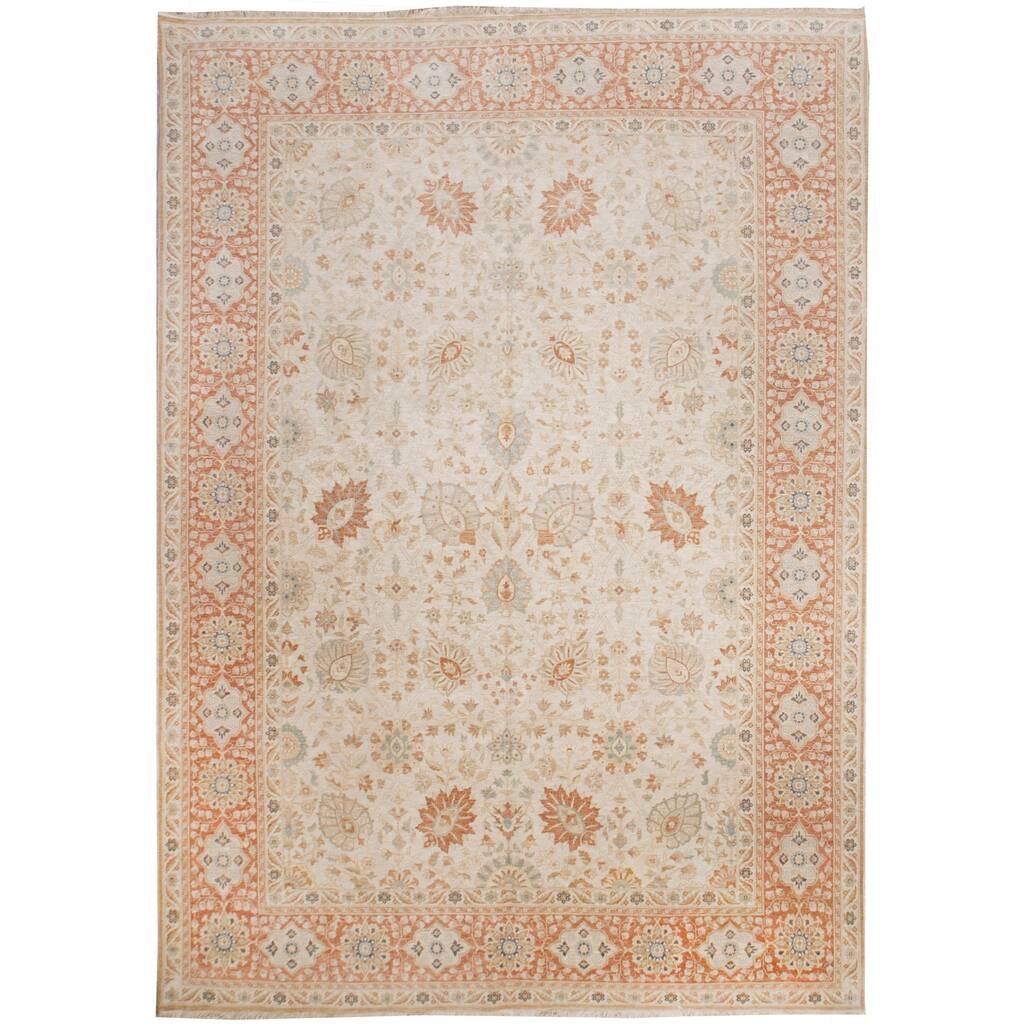 Wool Tabriz Rug (8'7'' x 12'4'') - 8'7'' x 12'4''