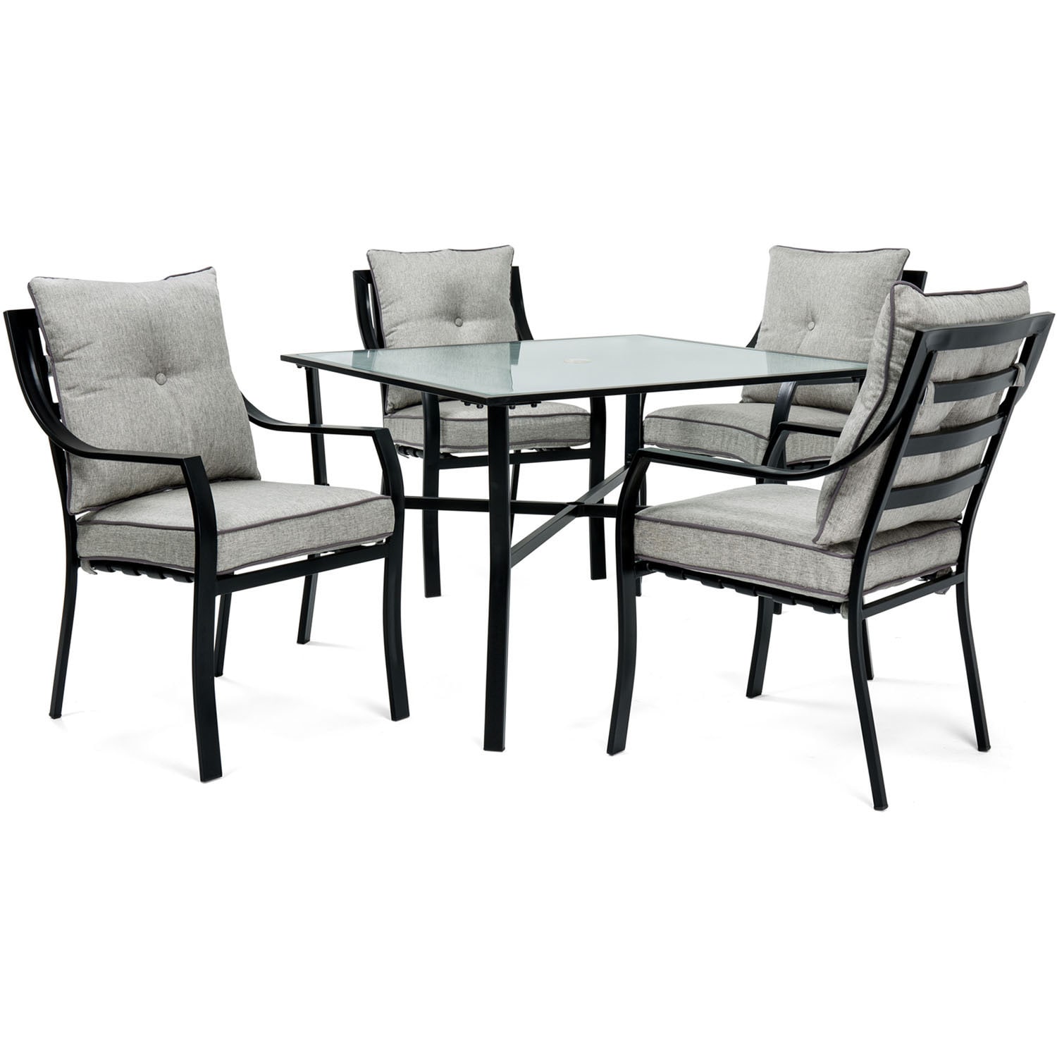 Hanover Lavallette 5 Piece Dining Set In Grey