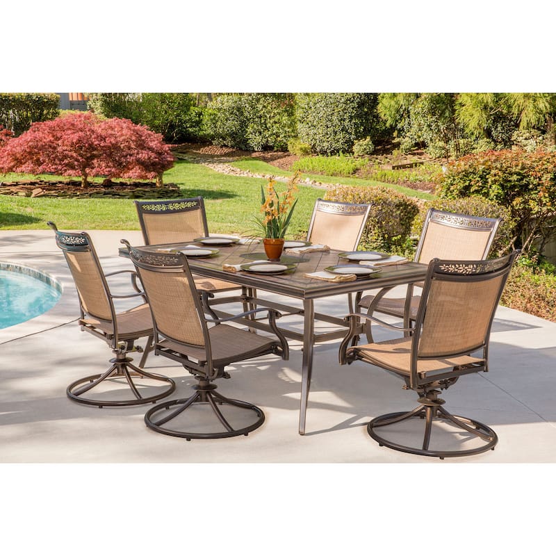 Hanover Fontana Aluminum 7-piece Dining Set