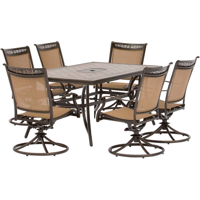 Hanover Fontana Aluminum 7-piece Dining Set
