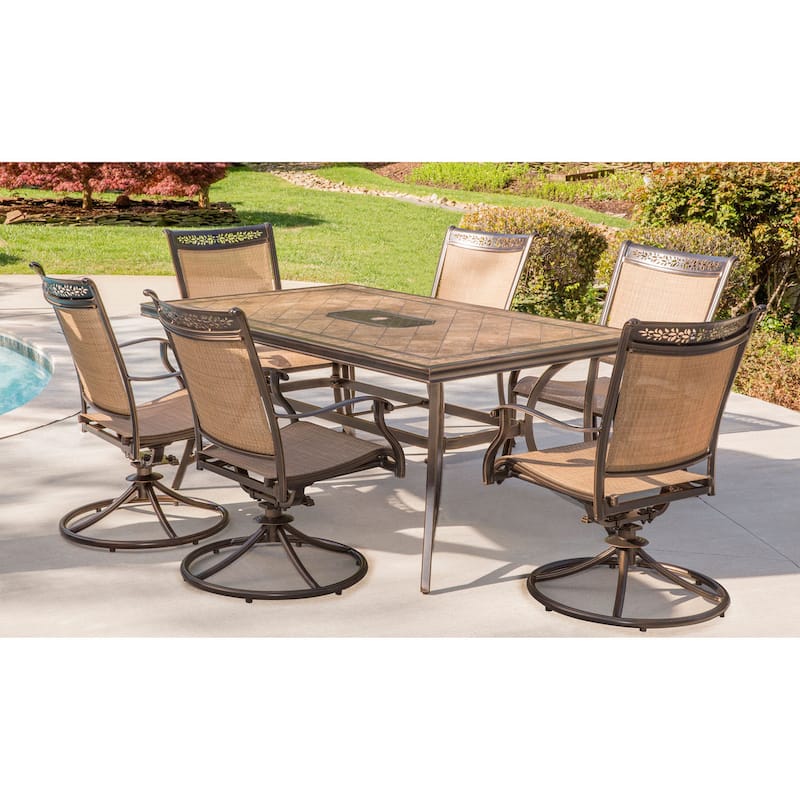 Hanover Fontana Aluminum 7-piece Dining Set