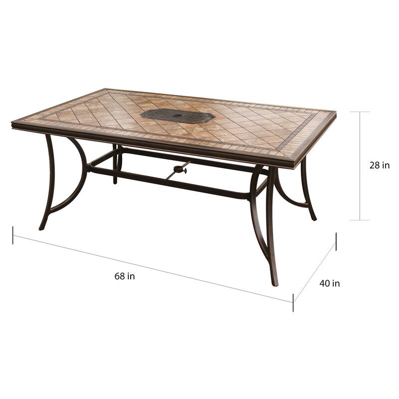 Hanover Fontana Aluminum 7-piece Dining Set