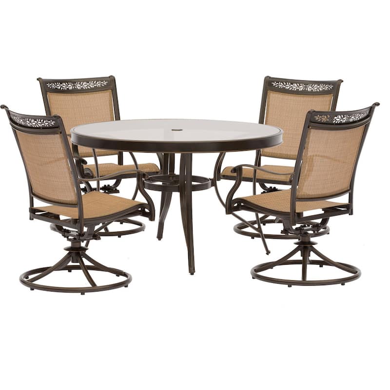 Hanover Fontana Aluminum 5-piece Dining Set