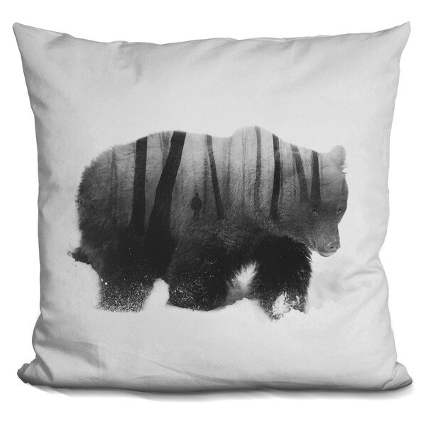 WATCHED BY GRIZZLY BEAR THROW PILLOW