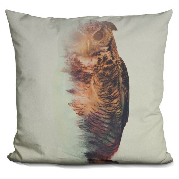 OBSERVING BEAR (BLACK & WHITE VERSION) THROW PILLOW