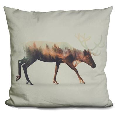OWL IN THE AURORA BOREALIS THROW PILLOW