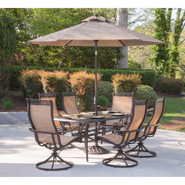 Shop Hanover Manor 7 Piece Outdoor Dining Set With Six