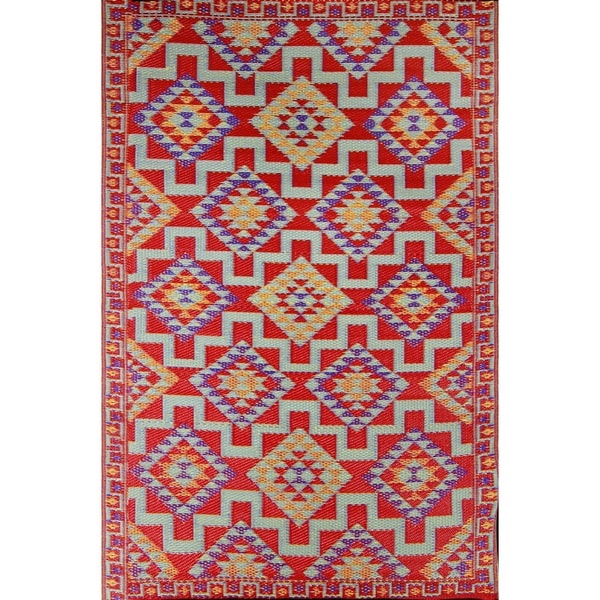 Shop Red Kilim Indoor/Outdoor Reversible Area Rug Free Shipping Today