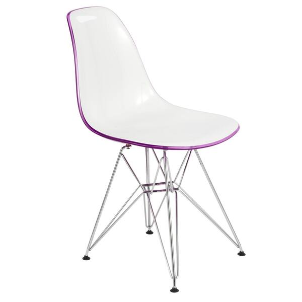 LeisureMod Modern Dining Chair Cushion Pads (Purple)