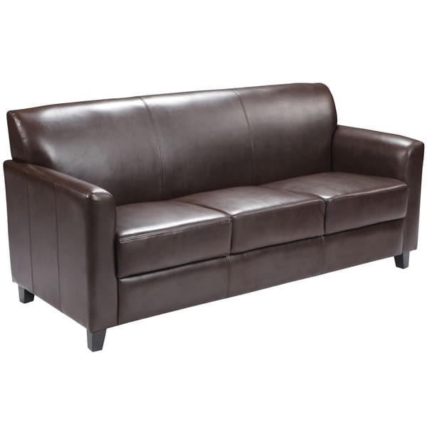 Benville Modern Brown Leather Sofa