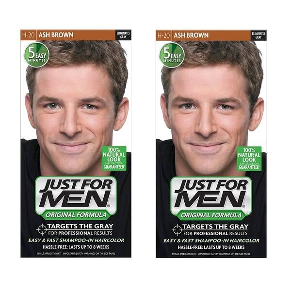 Shop Just Men S Shampoo In Hair Color Ash Brown H 20 Free