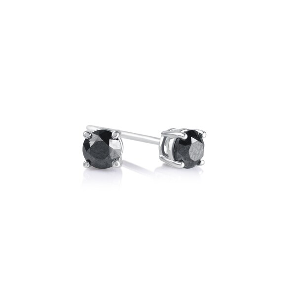 Divina Sterling Silver 1 4ct Tdw Black Diamond Stud Earring Divina Sterling Silver 1 4ct Tdw Black Diamond Stud Earring I2