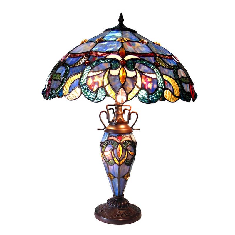 Nora Antique Bronze Tiffany Style Victorian 1-light Table Lamp