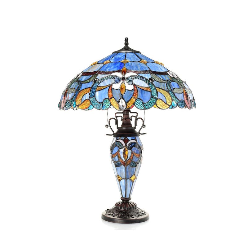 Nora Antique Bronze Tiffany Style Victorian 1-light Table Lamp