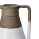 preview thumbnail 4 of 5, INK+IVY Lima White/ Sand Handmade Terracotta Vase - Medium