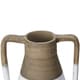preview thumbnail 3 of 5, INK+IVY Lima White/ Sand Handmade Terracotta Vase - Medium