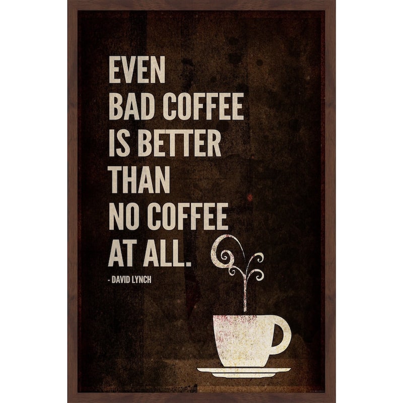 'Bad Coffee' Framed Painting Print